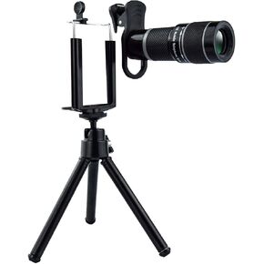 Monoculars Telescope High Power Telescope for Smartphone High Power 18x25 Optics Zoom, Waterproof, Great for Adults Kids Bird Watching Camping Hiking Secenery Phone Stand Tripod Binoculars (Blue)