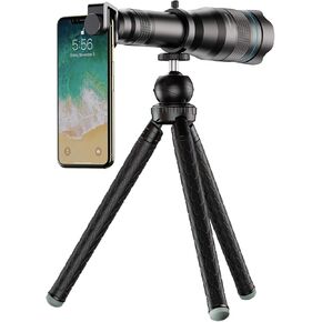 Monoculars Telescope High Power 60X Monocular Telescope High Power Monocular with Phone Clip Tripod and Storage Bag for Target Shooting Bird Watching Wildlife Scenery Binoculars