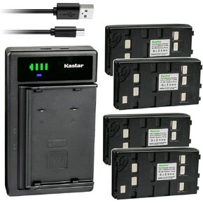 Kastar 1-Pack Battery and Smart USB Charger Compatible with Panasonic NV-3CCD1 NV-61 NV-63 NV-A1/E NV-A3/E NV-ALEN NV-CS1/E NV-CSLEN NV-G1 NV-G101 NV-G101A NV-G120 NV-G2 NV-G200 NV-G202 NV-G202A