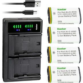 Kastar KLIC-8000 LTD2 USB Battery Charger Replacement for Wisycom MPRLBP Battery, MPR30, MPR30-ENG, MPR50, MPR50-IEM, MPR51/52, MTP60 Wideband Receiver