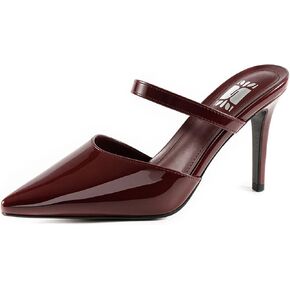 WIRALOMI Kitten Heels for Women Mesh Heels Closed Pointed Toe Mule Heeled Sandals Slip On Wedding Dress Mesh Pumps Shoes