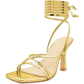 Women’s Strappy Stiletto High Heeled Square Toe Sandals