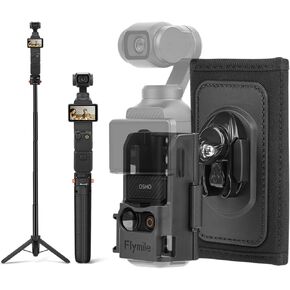 Pocket 3 Tripod and Backpack Mount, Mini Table Desk Extendable Tripod Stand Small Handheld Selfie Stick and Bag Belt Shoulder Strap Mount Chest Holder for DJI Pocket 3 Creator Combo Accessories