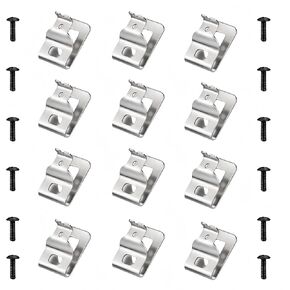 12-Pack Stainless Steel Belt Clips for Dewalt 20V Power Tools - Compatible with DCD980, DCD980L2, DCD985, DCD985L2 - Includes Screws & Drill Tool Hooks (Model: N268241, N086039)