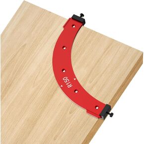Woodworking Round Corner Radius Templates, Woodworking Inside Outside Corner Large Arc Mold Corner Routing Guide Corner Jig Trimming Machine Curved Chamfer Auxiliary Trimming Tool (R100)