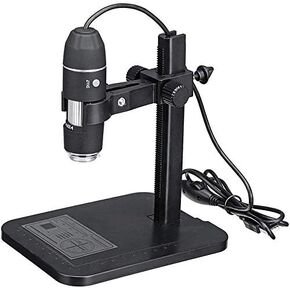 USB 2.0 Digital Microscope Endoscope with 1600x Magnification 5X Zoom Inspection Ruler with 8 Adjustable LED Lights Working with Win7 / 8-PC
