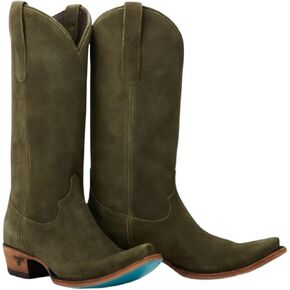 Lane Womens Emma Jane Snip Toe Casual Boots Mid Calf Low Heel 1-2" - Green - Size 8 B
