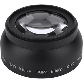 52MM 0.45X Wide Angle Lens, Universal Conversion Macro Lens High Transmittance Macro Lens Attachment Close Up Lens for DSLRS and Digital Cameras