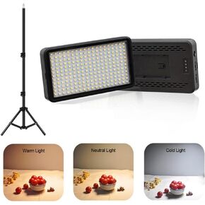 BGNING RGB Selfie Light 3200-6500K ± 200K Selfie Light Light High 228 Grains High Lightness LED Camera Light مع زاوية إضاءة 120 درجة (ضوء صورة شخصية مع مسامير ترايبود)