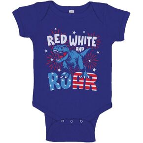 TATY Kids Red White and Roar Baby Infant Bodysuit