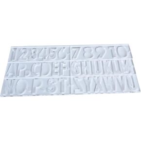 Colini Uppercase Letter Template Routing Guide - 26 Alphabet & 10 Number Acrylic Stencil for Woodworking, Sign Making & DIY Crafts - Precision Engraving Ruler Compatible with 1/4'' Router Bits
