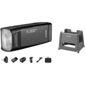 Godox AD200Pro Pocket Flash 2.4G TTL Speedlite Flash with Godox AD200PRO-PC Silicone Fender Protect Case