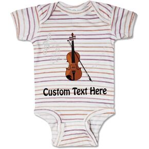 لطيف راشدات مخصصة babyuit bodysuit الكمان موسيقى الفتى والفتاة ملابس الطفل مضحك القطن