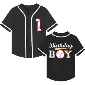 Baby Boy 1 Year Old Baseball Clothes First Birthday Outfit Toddler Short Sleeve T-Shirt Infant Summer Button Tee