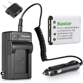 Kastar Battery (1-Pack) and Charger Kit for Pentax Optio D-LI108, D-LI63 Work with Pentax Optio L36, L40, LS465, LS1000, M30, M40, M90, M900, RS1000, RS1500, T30, V10, W30 Digital Cameras