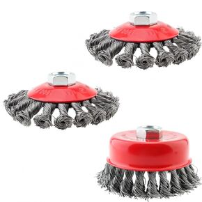 Chglmposs Wire Wheel for Angle Grinder, 4 Inch 5/8 Inch | 11 UNC Threaded Arbor, Angle Grinder Wire Wheel for Paint Removal and Other Heavy-Duty Conditioning for Metals (Pack of 3)
