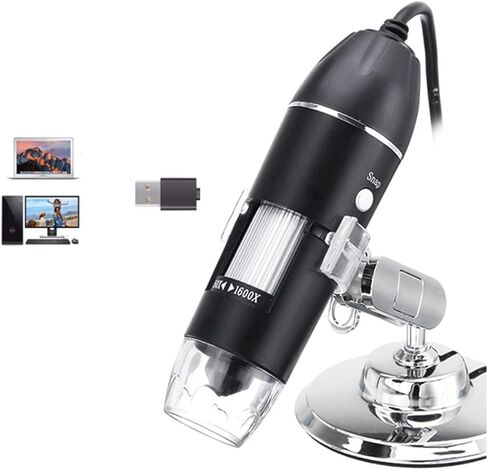 مجموعة ملحقات المجهر 1600X USB الكاميرا المجهرية الرقمية 8 شرائح مجهر Machifier in Kuwait