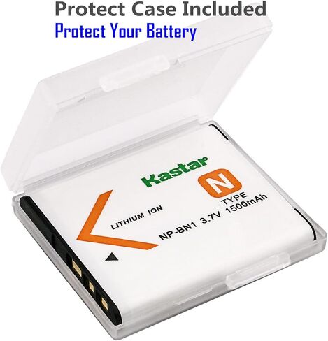 استبدال بطارية Kastar 1-Pack لـ Sony Cyber-Shot DSC-TX100V ، Cyber-Shot DSC-TX200V ، Cyber-Shot DSC-W310 ، Cyber-Shot DSC-W320 ، Cyber-Shot DSC-W330 ، Cyber-Shot DSC-W350 ، Cyber-SCOT DSC-W360 Camera in Saudi Arabia