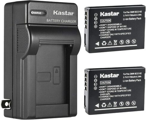 Kastar DMW-BCG10 AC Wall Battery Charger Replacement for Panasonic Lumix DMC-ZS20, Lumix DMC-ZS25, Lumix DMC-ZX1, Lumix DMC-ZX3, Lumix DMC-3D1, Lumix DMC-TZ6, Lumix DMC-TZ7 Camera in Saudi Arabia