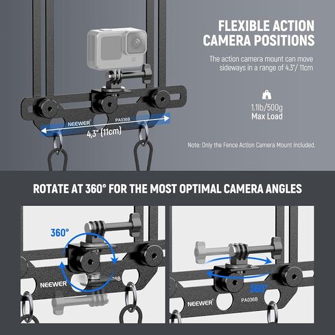Neewer Magnetic Phone Fence Mount مع ظل متوافق مع iPhone mevo ابدأ GoPro Insta360 DJI Pocket Radar Gamechanger ، ألعاب التنس البيسبول التي تدفق إكسسوارات تصاعد الفيديو ، PA036B in Kuwait