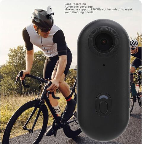 Pilipane 4K 8MP Pet Collar Camera Wireless Wearable Action Camera Helmet Camera 120 Degree Wide Angle for Diving Fishing Cycling Hiking Surfing Travelling (Black) in Saudi Arabia