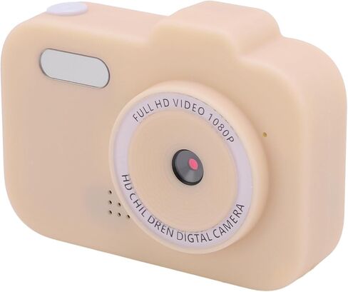 Small Digital Camera Compact Dual Lens IPS Screen Cute Camera for Travel (Khaki) in Kuwait