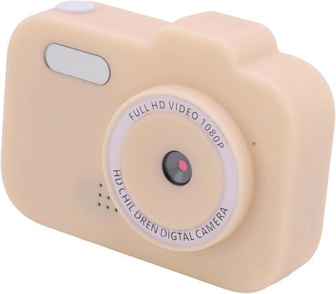 Small Digital Camera Compact Dual Lens IPS Screen Cute Camera for Travel (Khaki) in Kuwait