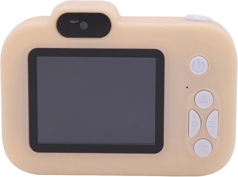 Small Digital Camera Compact Dual Lens IPS Screen Cute Camera for Travel (Khaki) in Kuwait