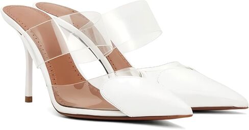 Love Heart Clear High Heeled Sandals for Women Closed Pointed Toe Comfortable Stiletto Mule Slip On Summer Party Prom Shoes in Saudi Arabia