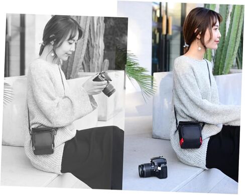 NUOBESTY Portable Camera Storage Pouch Digital Camera Holder with Comfortable Strap Cross Body Shoulder Bag for Travel in Kuwait