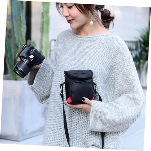 NUOBESTY Portable Camera Storage Pouch Digital Camera Holder with Comfortable Strap Cross Body Shoulder Bag for Travel in Kuwait