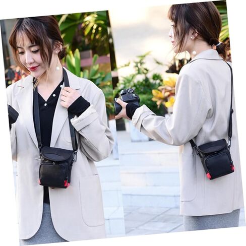 NUOBESTY Portable Camera Storage Pouch Digital Camera Holder with Comfortable Strap Cross Body Shoulder Bag for Travel in Kuwait