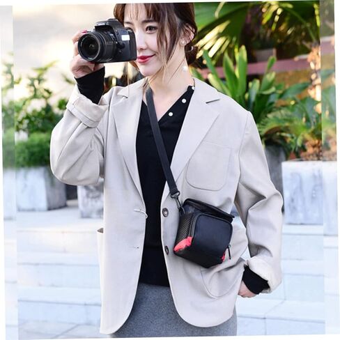 NUOBESTY Portable Camera Storage Pouch Digital Camera Holder with Comfortable Strap Cross Body Shoulder Bag for Travel in Kuwait