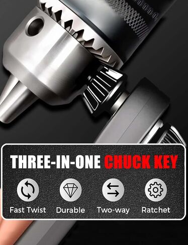 3-in-1 Ratchet Drill Chuck Key Wrench - Universal Chuck Key Tool for Electric Drills & Power Tools in Saudi Arabia