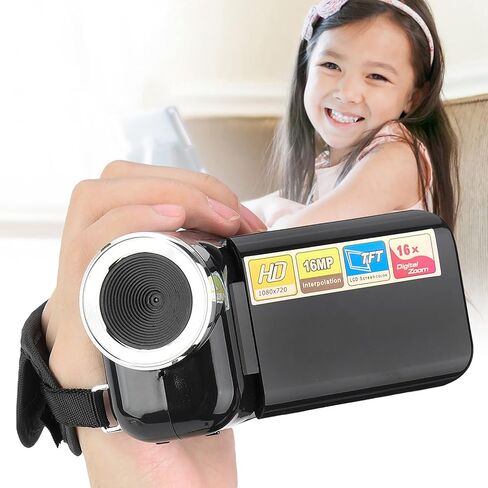 Kids HD 720P Video Camera with 2 Inch LCD Screen Portable Digital Camcorder Toy for Children Birthday (Black) in Saudi Arabia