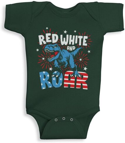 TATY Kids Red White and Roar Baby Infant Bodysuit in Saudi Arabia