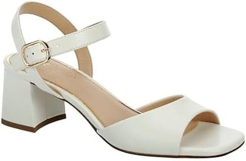 XAPPEAL Hera - Women's Faux Leather Open Square Toe Low Block Heel Dress Sandals in Saudi Arabia