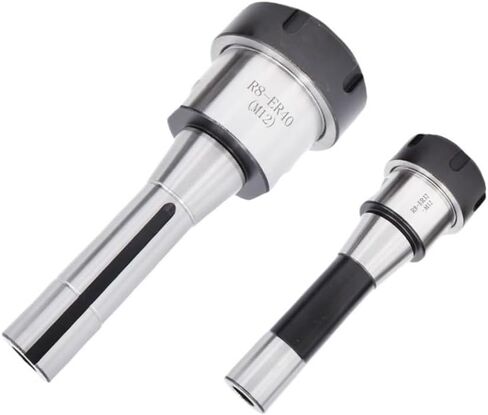 1pc Collet Chuck Handle R8 ER16 ER20 ER25 ER32 ER40 Tool Holder R8 Taper Shank milling Chuck Lathe Machine Tools Drill Chuck(Large Thread (M12),R8-ER32) in Saudi Arabia