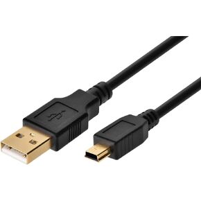 Synergy Digital Camera USB Cable, Compatible with Sony DSC-P32 Digital Camera, 3 Ft. 2.0 A to Mini B - (5 Pin) USB Cable