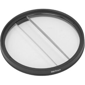 Center Field Split Diopter Filter, Optical Glass Camera Prism Filter, Water Resistant, Suitable for Video Portrait Still Life Photography (82MM)