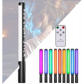 Handheld Colourful Photography Fill Light Stick Remote Control RGB Fill Light Adjustable Colour with Storage Bag