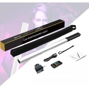 عصا مصباح LED باليد مع عصا ضوء الفيديو RGB عن بُعد ، 1000 لوكس قابل للتعديل 3200K-7500K