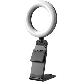 Selfie Ring Light for Laptop Computer Desktop Ring Lamp Video Conference Lighting Kit with Tripod Phone Holder Clip On