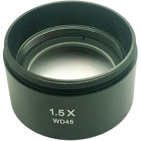 Microscope Accessories kit Slide Preparation camer WD45 1.5X Trinocular Stereo Microscope Auxiliary Objective Lens 48mm Thread Microscope Accessories