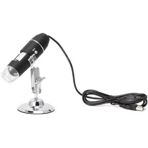 Microscope Accessories kit Slide Preparation camer 1600X USB Digital Microscope Camera 8LED Magnifier with Metal Stand Microscope Accessories