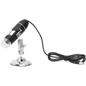Microscope Accessories kit Slide Preparation camer 1600X USB Digital Microscope Camera 8LED Magnifier with Metal Stand Microscope Accessories