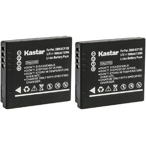 Kastar 2-Pack DMW-BCF10 Battery Replacement for Panasonic DMW-BCF10 DMW-BCF10E DMW-BCF10PP, CGA-S009 CGA-S009E CGA-S/106B Battery, Panasonic DE-A59 DE-A59B, DE-A60 Charger