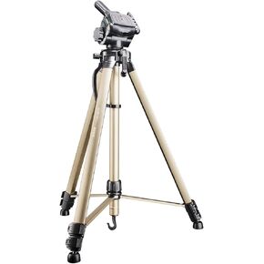 Walimex WT-3530 Basic Tripod with 3D Panhead, 146 cm (max. Load-Bearing Capacity 3 kg, incl. Carry Bag, one Spirit Level, 1 Level)