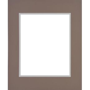 16" x 20" Tan & Ivory Double Mat with 11" x 14" Opening by Studio Décor - Acid Free Mat Board for Pictures, Documents, Certificates, Artwork, and Prints - 1 Pack