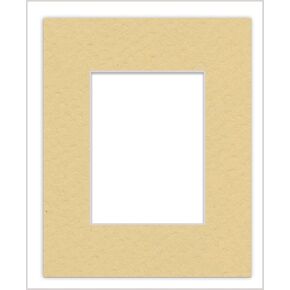 11x14 Mat Bevel Cut for 9x11 Photos - Acid Free Marzipan Beige Precut Matboard - For Pictures, Photos, Framing - 4-ply Thickness